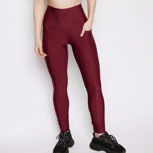 Endeavor Outfit Fitness Core Leggings - Maroon - Workout Leggings.
